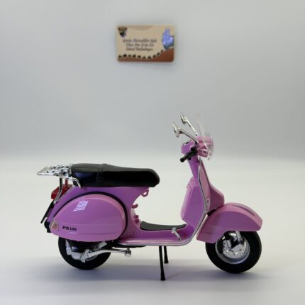 Pembe Vespa PX125 1:10 Ölçekli Maket Diecast Model | Işıklı Sesli - görsel 2