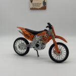 KTM Model Motosiklet Sesli 1:10 Ölçek Turuncu Dirt Bike