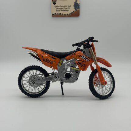 KTM Model Motosiklet Sesli 1:10 Ölçek Turuncu Dirt Bike - görsel 2