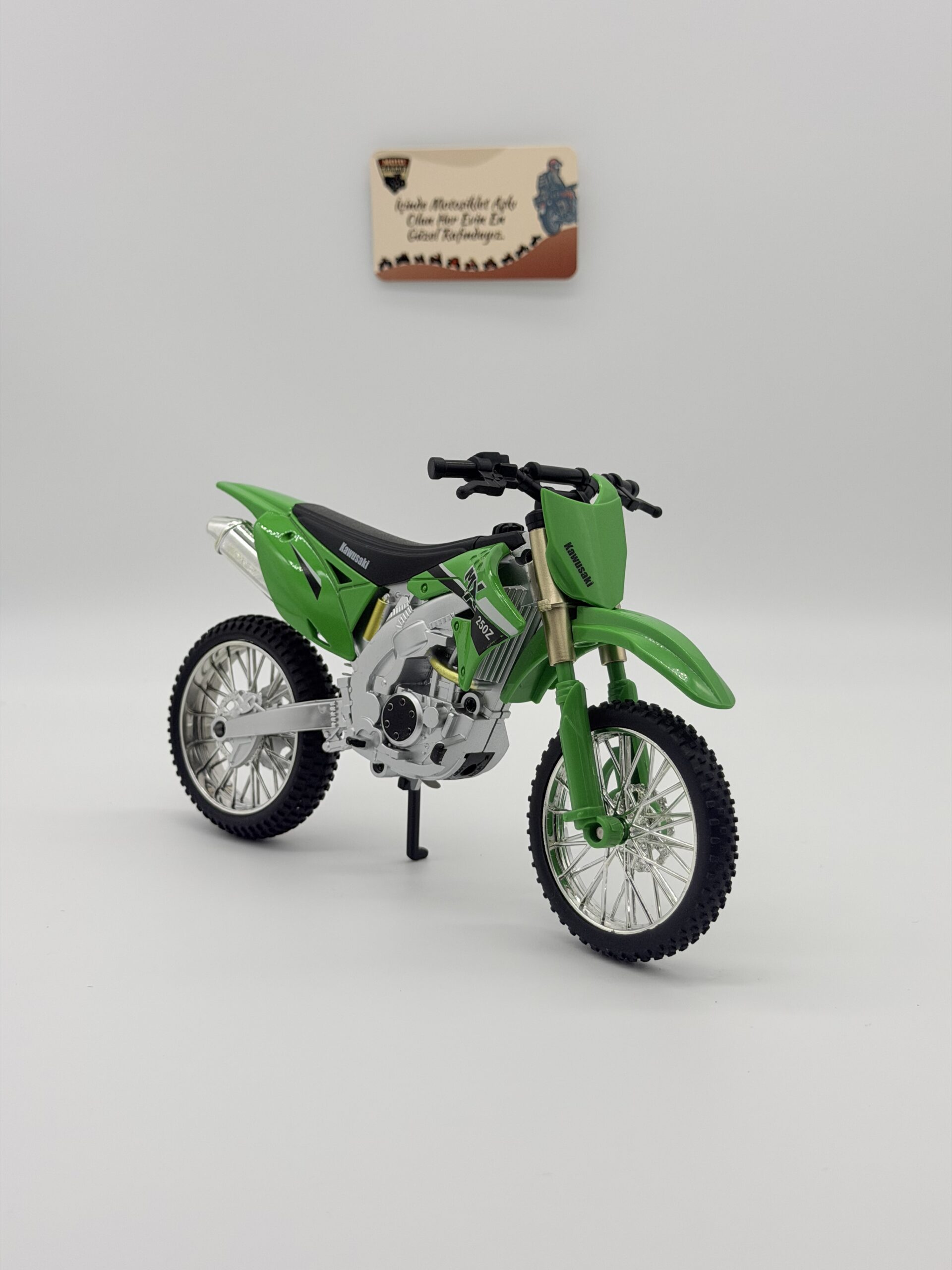 Kawasaki 250Z 1:10 Ölçek Yeşil Dirt Bike Model sesli