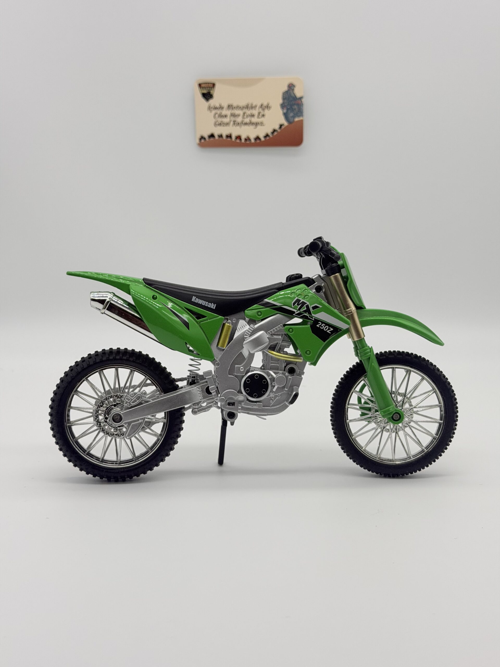 Kawasaki 250Z 1:10 Ölçek Yeşil Dirt Bike Model sesli - görsel 2