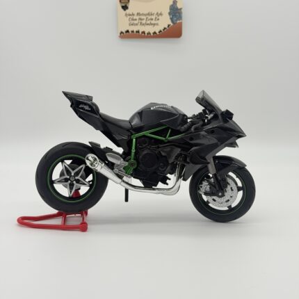 Kawasaki H2R Model Sesli ve Işıklı Motosiklet 1:10 Ölçek Siyah Sportbike - görsel 2