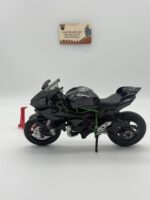 Kawasaki H2R Model Sesli ve Işıklı Motosiklet 1:10 Ölçek Siyah Sportbike - Görsel 5
