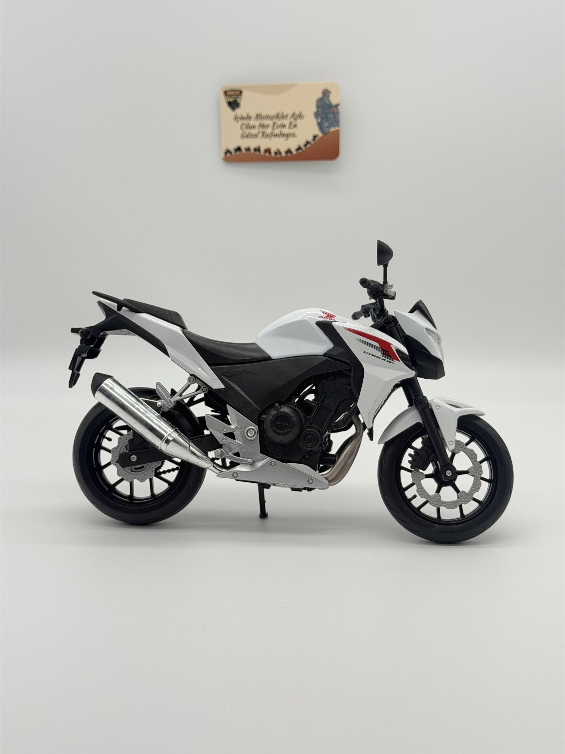 Honda CB500F Model Motosiklet 1:10 Ölçek Beyaz Welly - görsel 2
