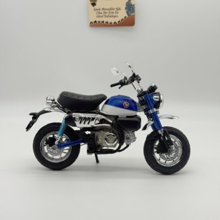 Honda Monkey 2018 Model Motosiklet 1:9 Ölçek Mavi Sesli Işıklı - görsel 2