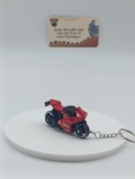 Süpersport Motosiklet Metal Anahtarlık Kırmızı - Diecast Yarış Motoru Figürü