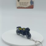 Scrambler Motosiklet Metal Anahtarlık Siyah - Diecast Cafe Racer Motor Figürü