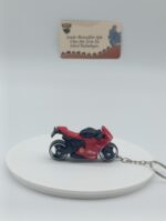 Süpersport Motosiklet Metal Anahtarlık Kırmızı - Diecast Yarış Motoru Figürü - Görsel 2