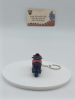Süpersport Motosiklet Metal Anahtarlık Kırmızı - Diecast Yarış Motoru Figürü - Görsel 4