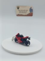 Süpersport Motosiklet Metal Anahtarlık Kırmızı - Diecast Yarış Motoru Figürü - Görsel 5