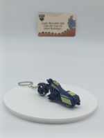 Bagger Motosiklet Metal Anahtarlık Lacivert - Diecast Cruiser Motor Figürü - Görsel 5