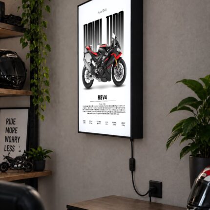 Aprilia RSV4 1100 Işıklı Moto LightBox – 30x40 cm - görsel 2
