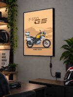 BMW F 650 GS Işıklı Moto LightBox – 30x40 cm