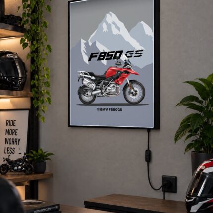 BMW F 850 GS Işıklı Moto LightBox – 30x40 cm