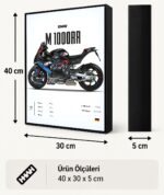BMW M 1000 RR 2023 Işıklı Moto LightBox – 30x40 cm - görsel 5