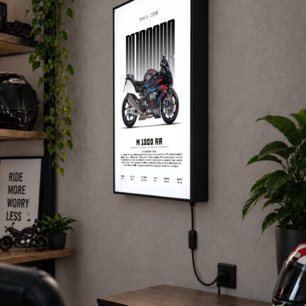BMW M 1000 RR Işıklı Moto LightBox – 30x40 cm - görsel 2