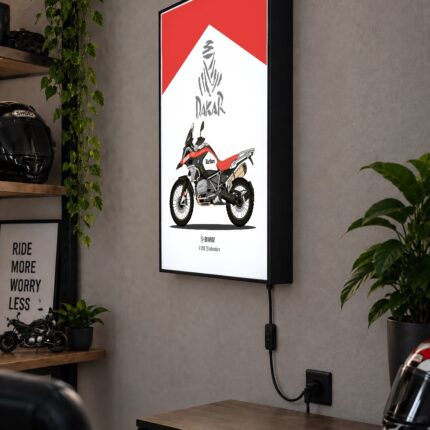 BMW R 1250 GS Adventure Dakar Işıklı Moto LightBox – 30x40 cm - görsel 2