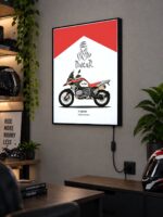 BMW R 1250 GS Adventure Dakar Işıklı Moto LightBox – 30x40 cm