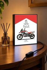 BMW R 1250 GS Adventure Dakar Işıklı Moto LightBox – 30x40 cm - görsel 3