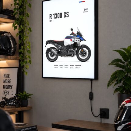 BMW R 1300 GS Işıklı Moto LightBox – 30x40 cm