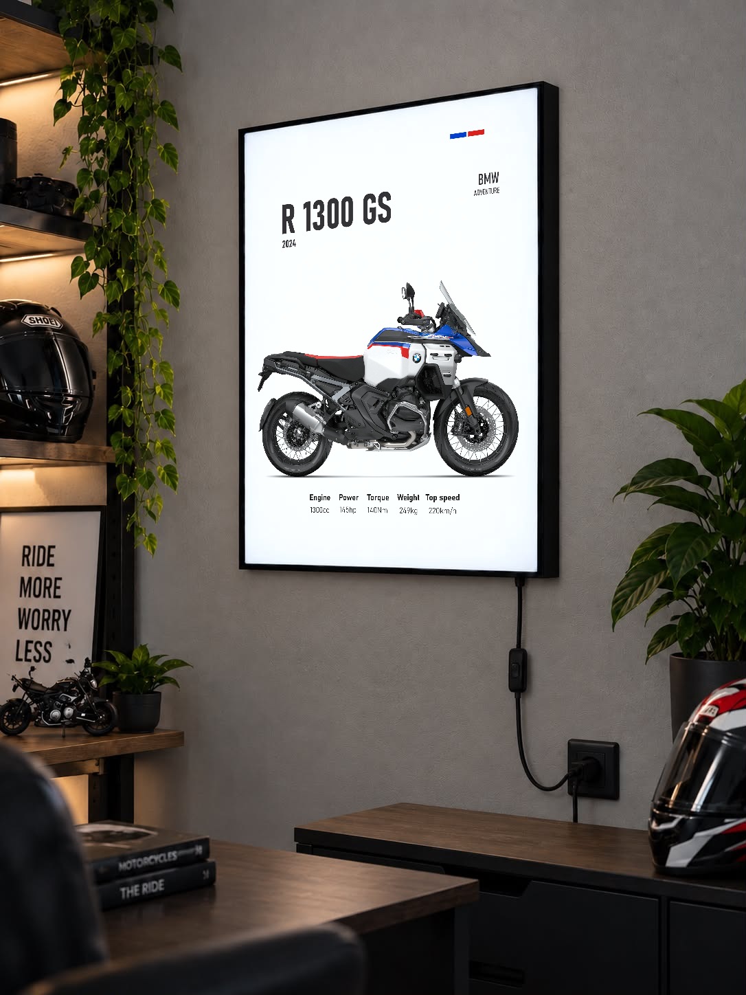 BMW R 1300 GS Işıklı Moto LightBox – 30x40 cm BMW R 1300 GS Işıklı Moto LightBox – 30x40 cm