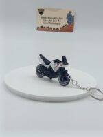 Adventure Motosiklet Metal Anahtarlık Beyaz - Diecast Macera Motoru Figürü