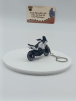 Adventure Motosiklet Metal Anahtarlık Beyaz - Diecast Macera Motoru Figürü - Görsel 3