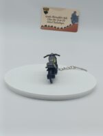 Scrambler Motosiklet Metal Anahtarlık Füme Sarı - Diecast Cafe Racer Motor Figürü - Görsel 4