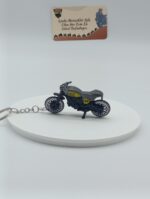 Scrambler Motosiklet Metal Anahtarlık Füme Sarı - Diecast Cafe Racer Motor Figürü - Görsel 6