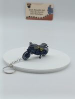 Scrambler Motosiklet Metal Anahtarlık Füme Sarı - Diecast Cafe Racer Motor Figürü - Görsel 7
