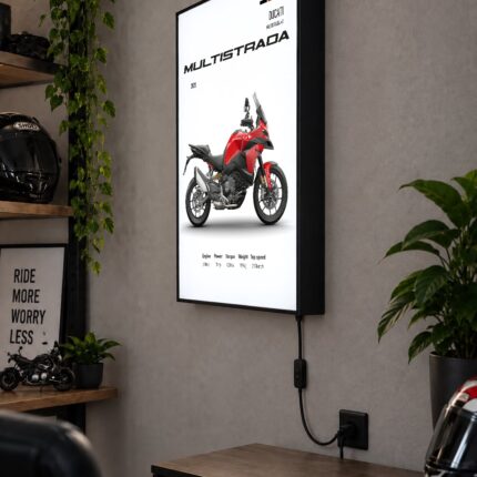 Ducati Multistrada V2 Işıklı Moto LightBox – 30x40 cm - görsel 2