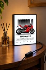 Ducati Panigale V4 S Işıklı Moto LightBox – 30x40 cm - görsel 3