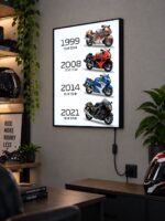 Suzuki Hayabusa Evrim Serisi Işıklı Moto LightBox – 30x40 cm