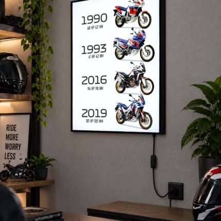 Honda Africa Twin Evrim Serisi Işıklı Moto LightBox – 30x40 cm