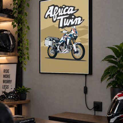 Honda Africa Twin Işıklı Moto LightBox – 30x40 cm