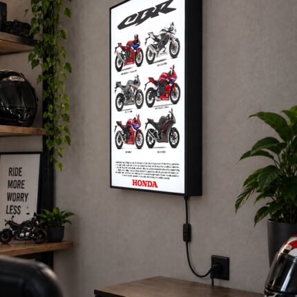 Honda CBR Serisi Işıklı Moto LightBox – 30x40 cm - görsel 2