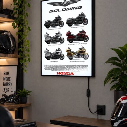 Honda Gold Wing Serisi Işıklı Moto LightBox – 30x40 cm