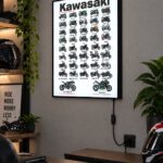 Kawasaki Model Koleksiyonu Işıklı Moto LightBox – 30x40 cm