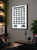 Kawasaki Model Koleksiyonu Işıklı Moto LightBox – 30x40 cm