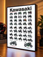 Kawasaki Model Koleksiyonu Işıklı Moto LightBox – 30x40 cm - görsel 4