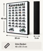 Kawasaki Model Koleksiyonu Işıklı Moto LightBox – 30x40 cm - görsel 5