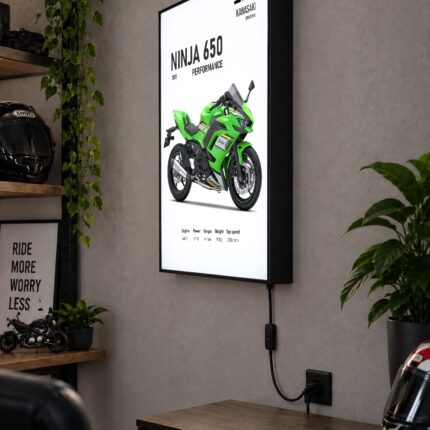 Kawasaki Ninja 650 Performance Işıklı Moto LightBox – 30x40 cm - görsel 2