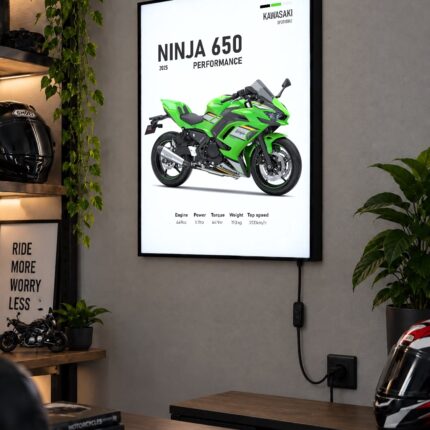 Kawasaki Ninja 650 Performance Işıklı Moto LightBox – 30x40 cm