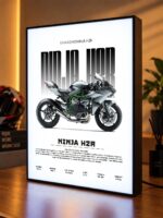 Kawasaki Ninja H2R Işıklı Moto LightBox – 30x40 cm - görsel 4