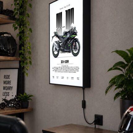 Kawasaki Ninja ZX-10R Işıklı Moto LightBox – 30x40 cm - görsel 2