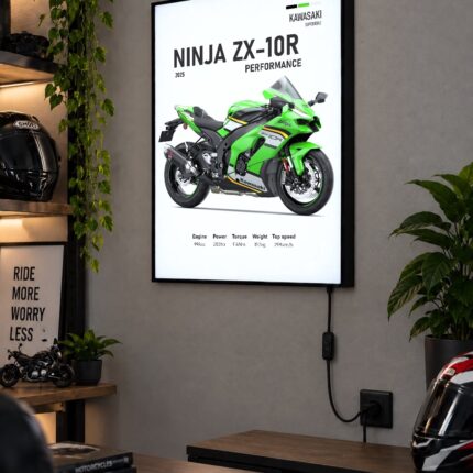 Kawasaki Ninja ZX-10R Performance Işıklı Moto LightBox – 30x40 cm