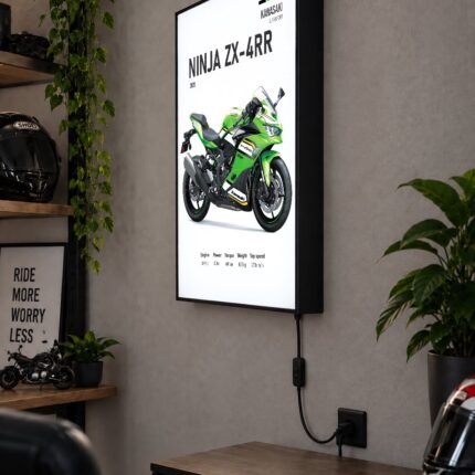 Kawasaki Ninja ZX-4RR Işıklı Moto LightBox – 30x40 cm - görsel 2