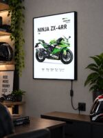Kawasaki Ninja ZX-4RR Işıklı Moto LightBox – 30x40 cm