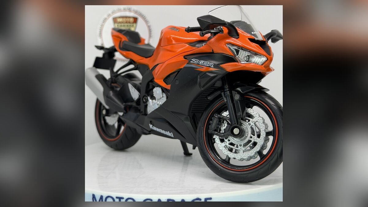 Kawasaki Ninja ZX-6R maket 1:12 ölçek turuncu diecast model