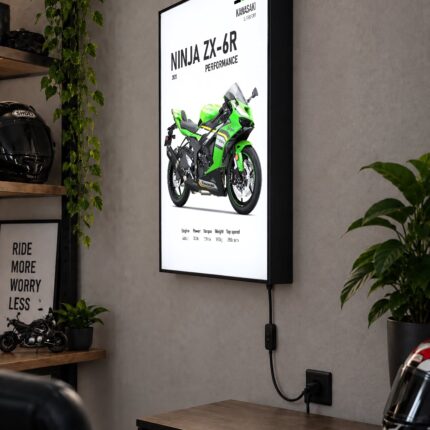 Kawasaki Ninja ZX-6R Performance Işıklı Moto LightBox – 30x40 cm - görsel 2